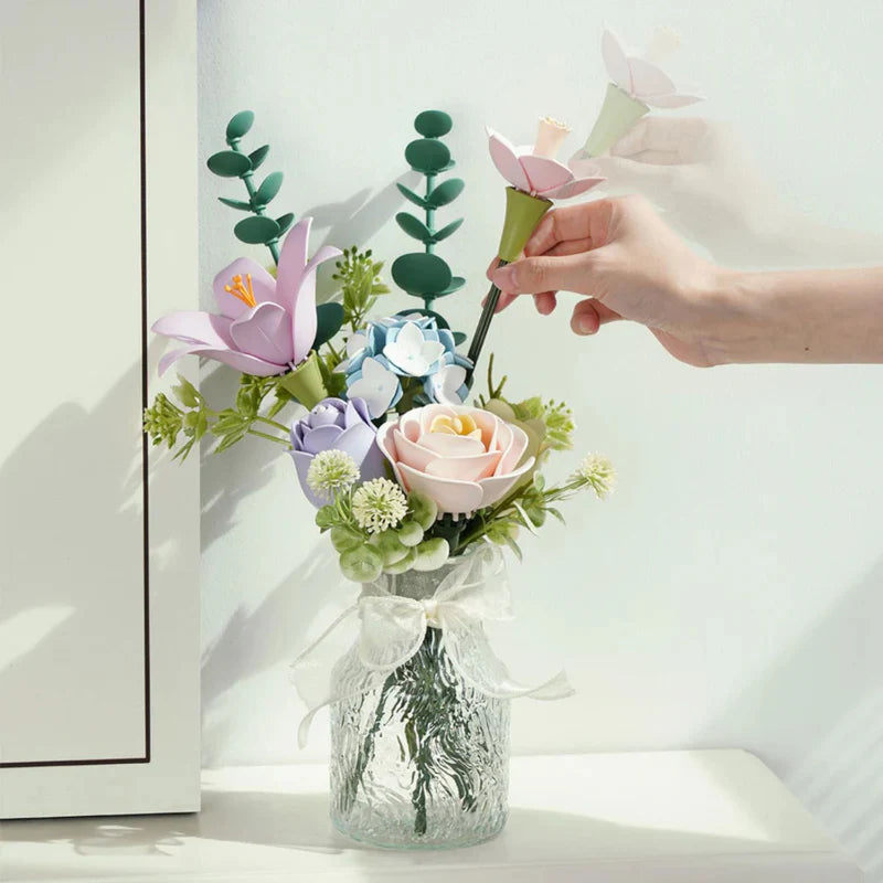 Ramo de Flores "Spring Time Bouquet" para Armar - Kit DIY (Rokr)