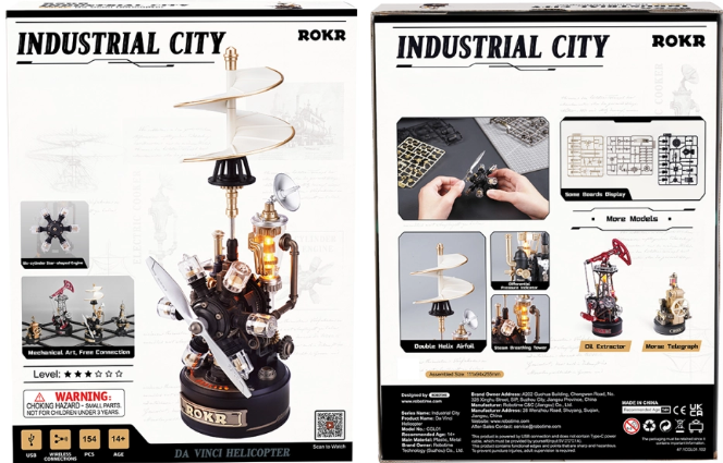 Puzzle Mecánico 3D Da Vinci Helicopter (CGL01)