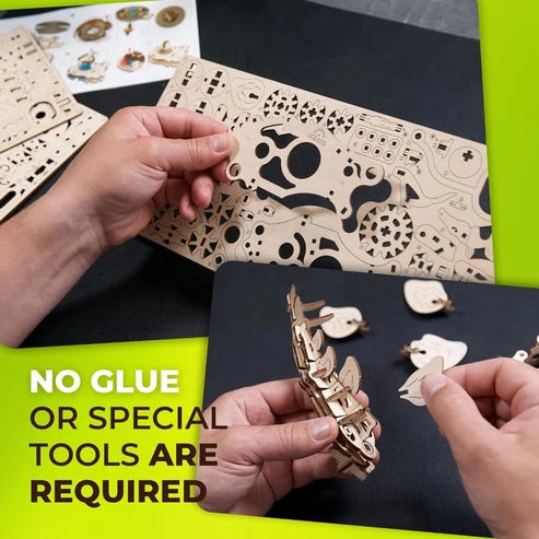 Ugears Stegosaurus | Dinosaurio Mecánico 3D de Madera