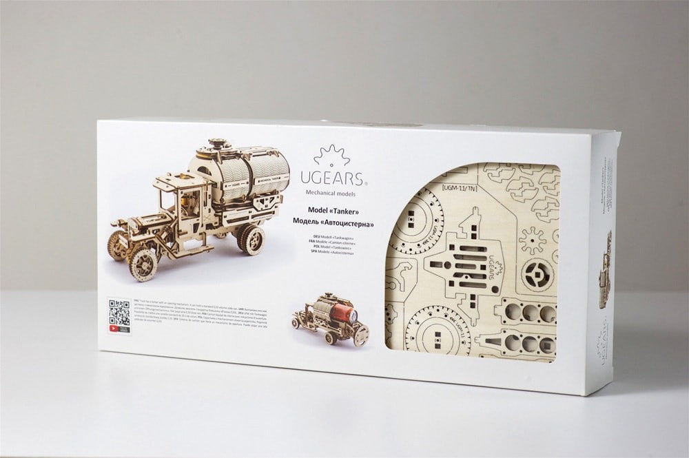 Ugears Camión Cisterna Mecánico | Maqueta 3D de Madera