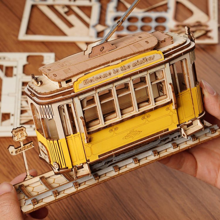 Tranvía - Rompecabezas 3D - Maqueta de Madera Rolife