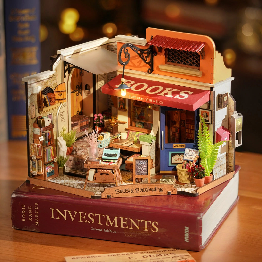 Miniatura DIY Corner Bookstore (DG164)