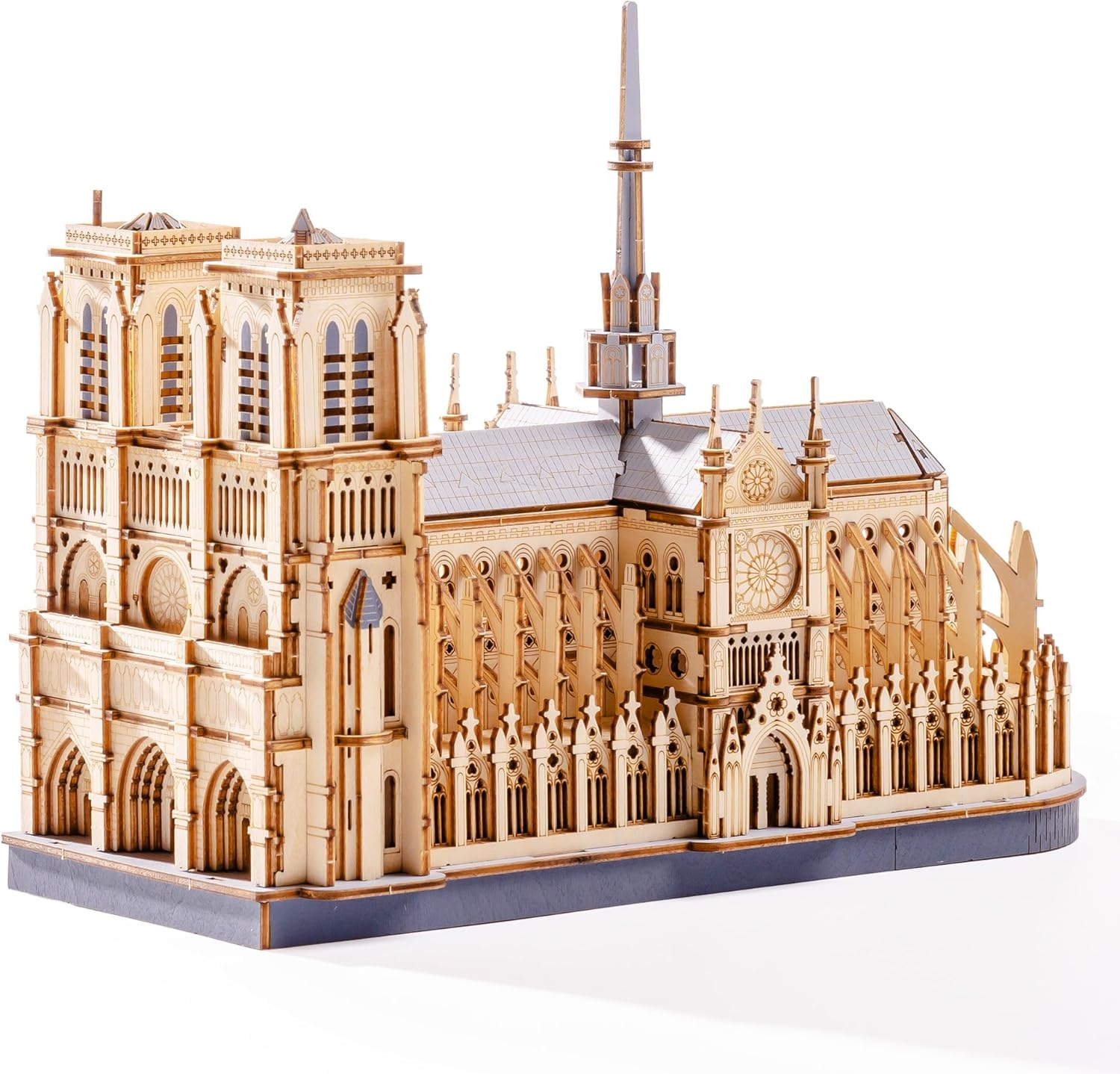ROKR/Rowood Puzzle 3D: Catedral de Notre-Dame de París - Maqueta Arquitectónica de Madera