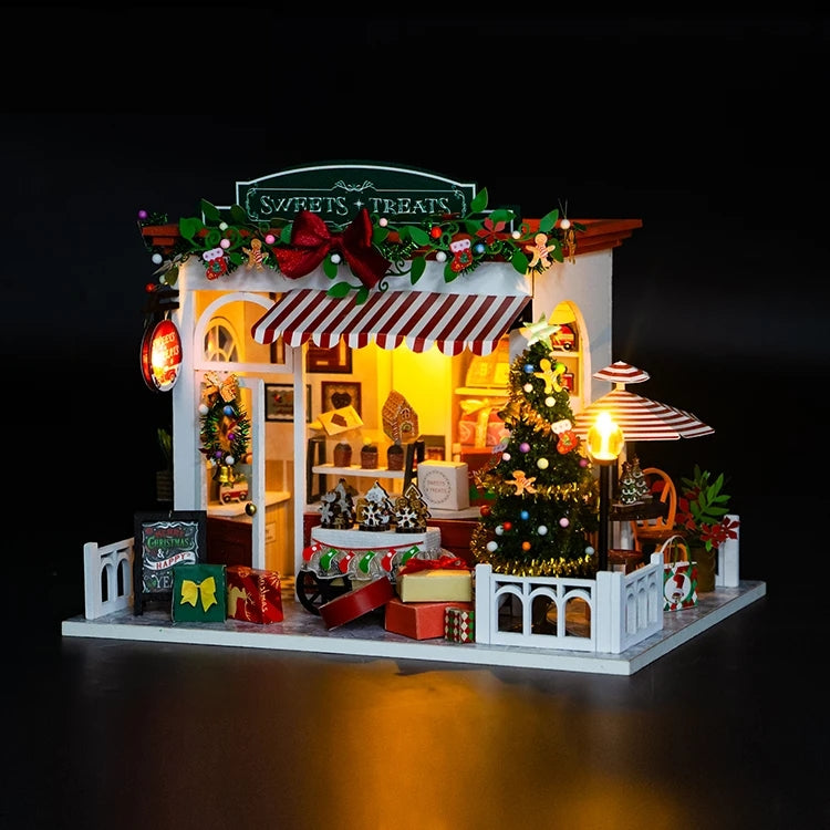 Casita Miniatura Navideña "Sweets Treats" – Kit DIY con Luces LED PC2319