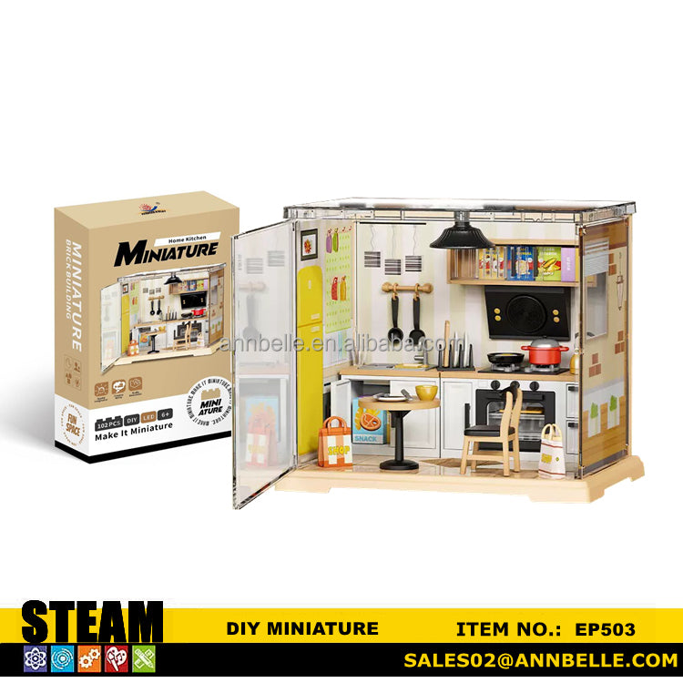 Mini Cocina Familiar DIY - Rompecabezas 3D (503)