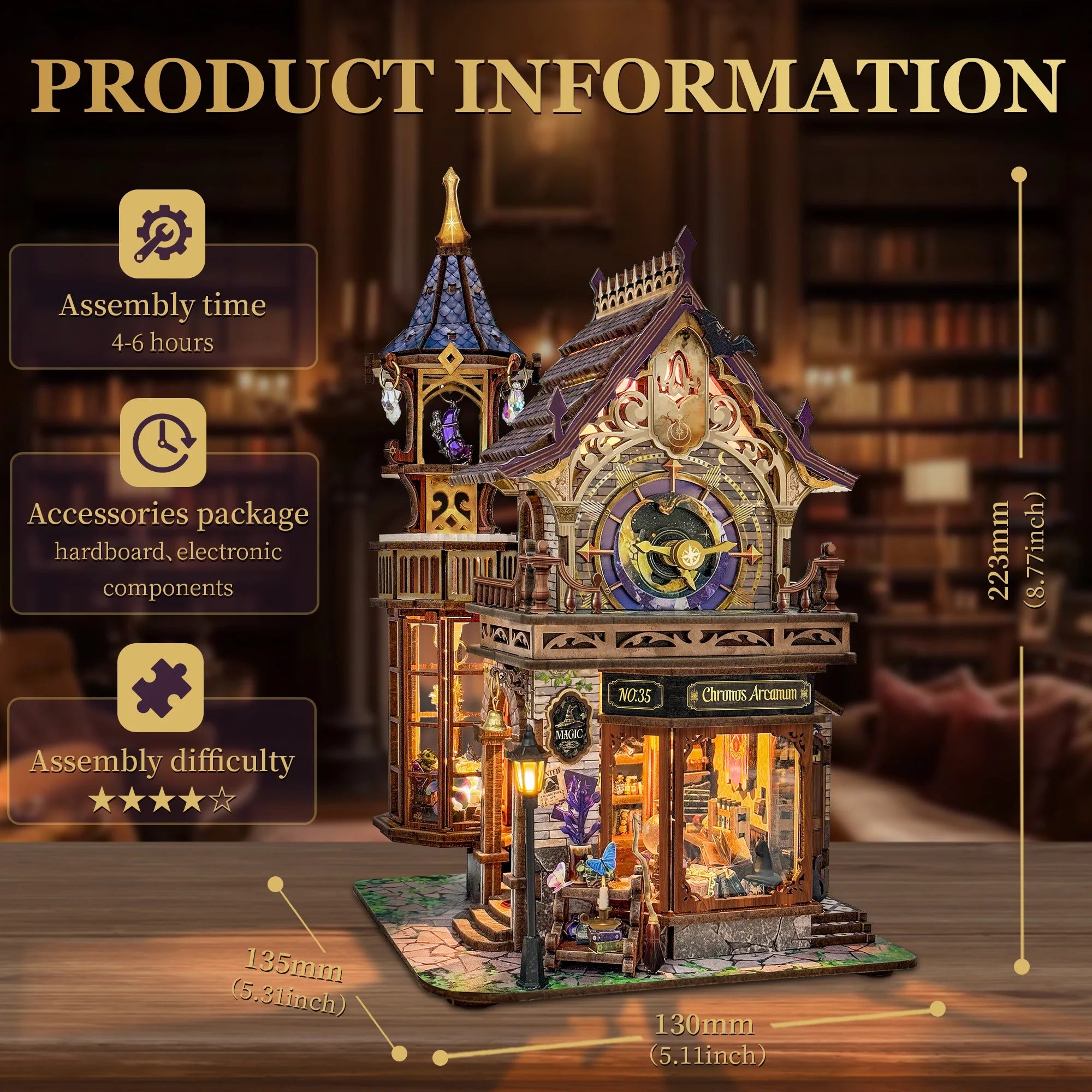 Separador de libros - Time Magic Club - Booknook  (SQ71)