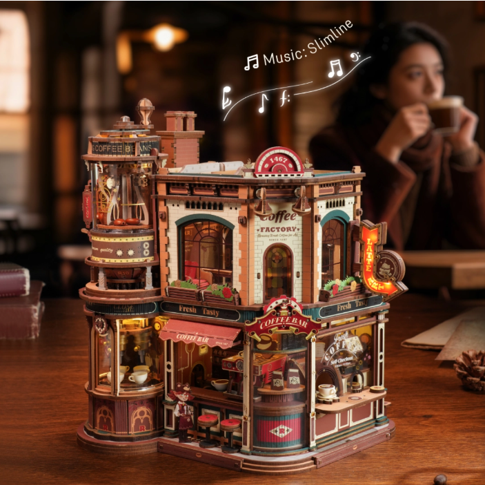 Caja Musical 3D Dream Coffee Factory (EAB02)