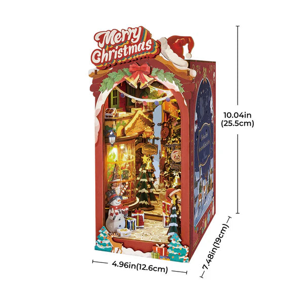 Book Nook Calle Navideña - Christmas Street Diorama 3D DIY (Rolife)