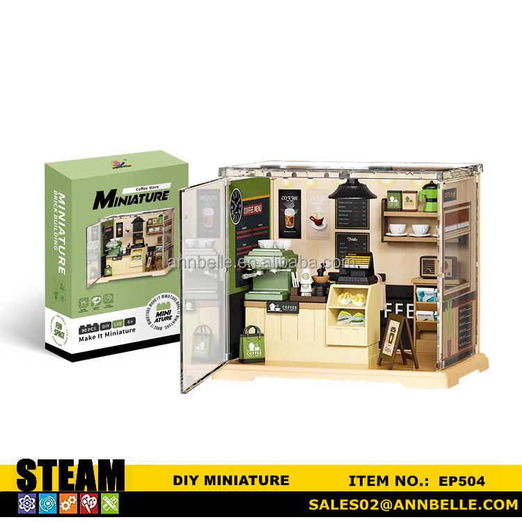 Mini Cafetería DIY - Rompecabezas 3D (504)