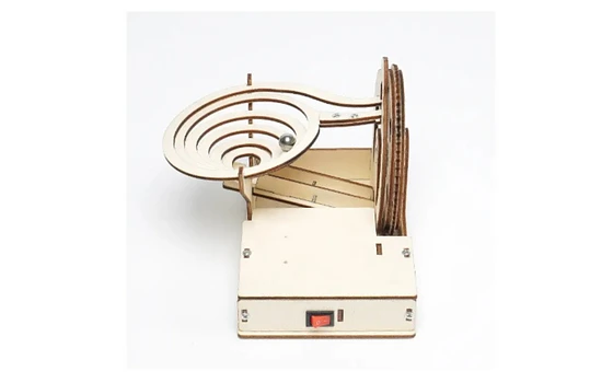 Mini Carrera de Canicas - Maqueta de Madera Motorizada (Mini Marble Run)