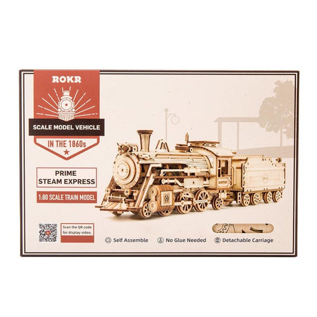 Prime Steam Tren Express - Rompecabezas 3D - Maqueta de Madera Rolife