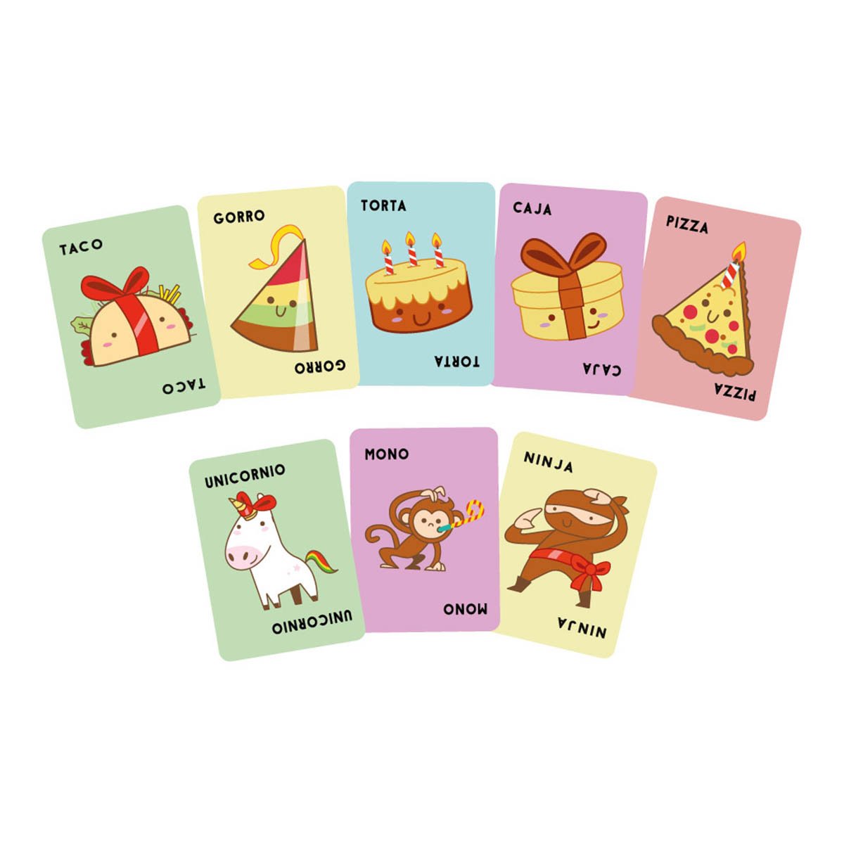 Taco Gorro Torta Caja Pizza - Juego de Cartas Rápido y Divertido