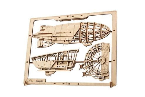 Ugears Zepelín 2.5D | Puzzle de Madera con Partes Móviles