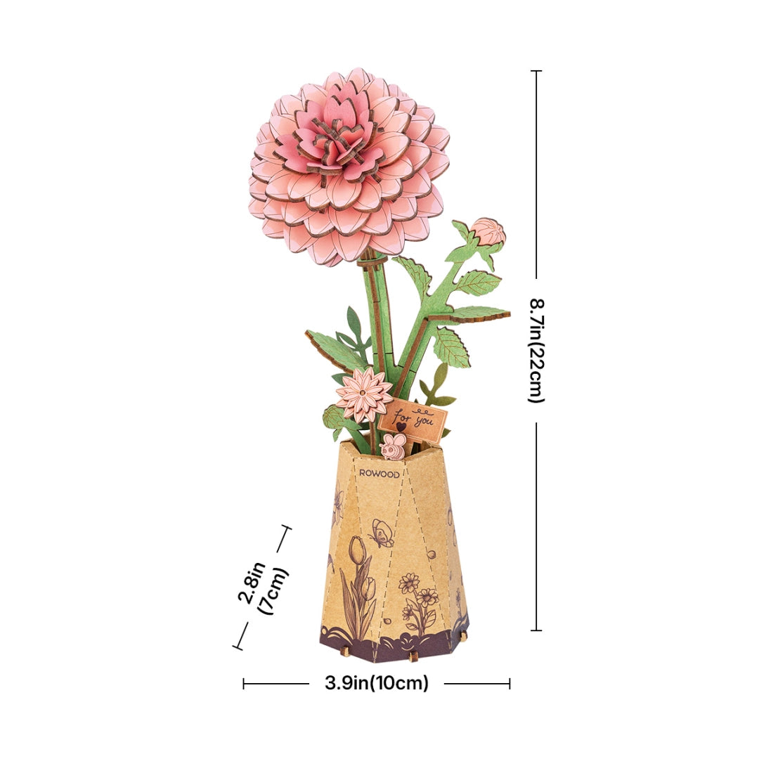 Flor de Madera Pink Dahlia (TW131)