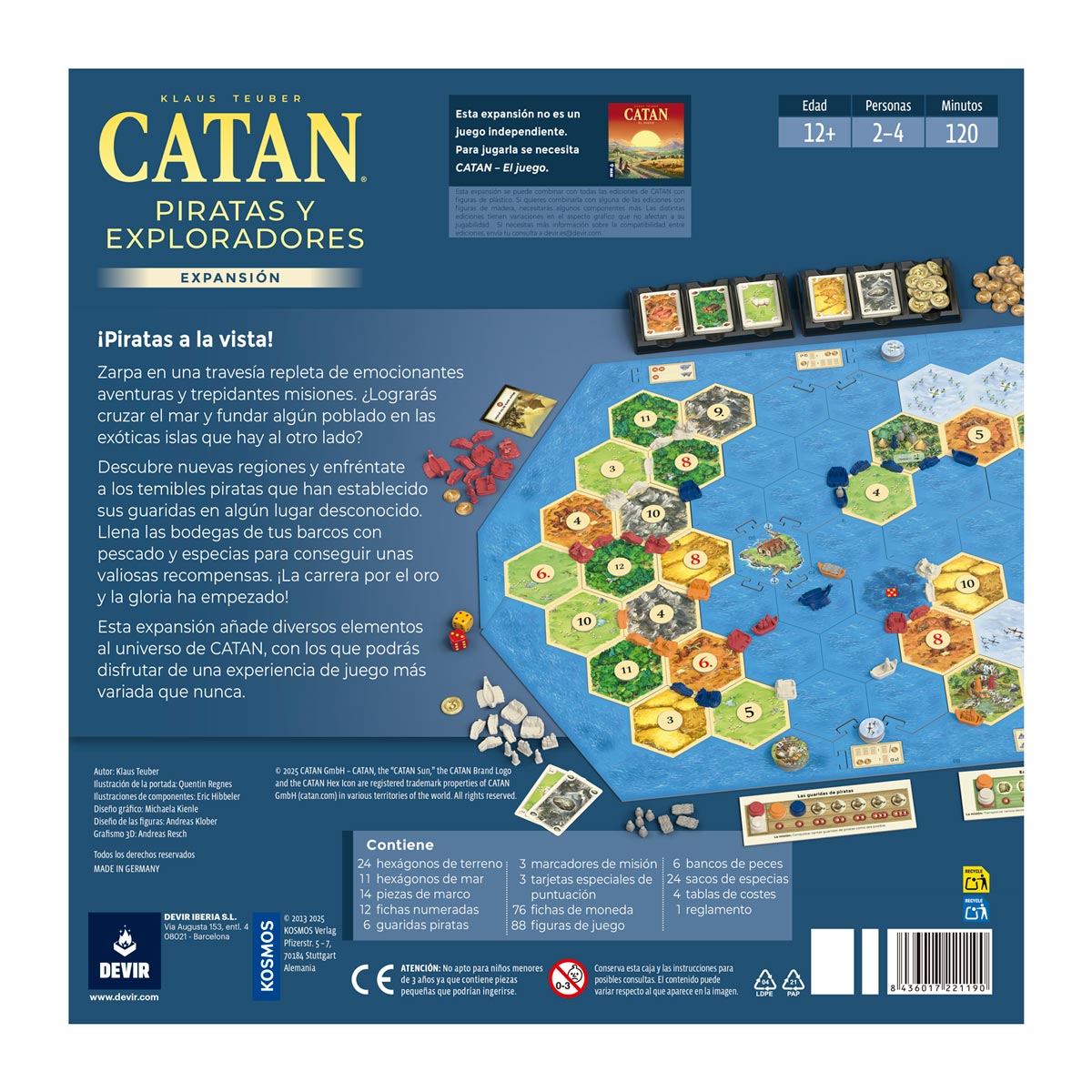 Juego de Mesa Catan: Piratas y Exploradores de Catán
