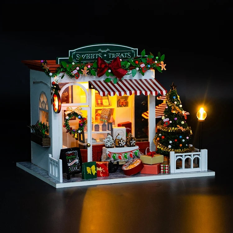 Casita Miniatura Navideña "Sweets Treats" – Kit DIY con Luces LED PC2319