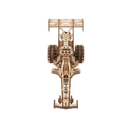 Ugears Top Fuel Dragster | Auto de Carrera Mecánico 3D de Madera