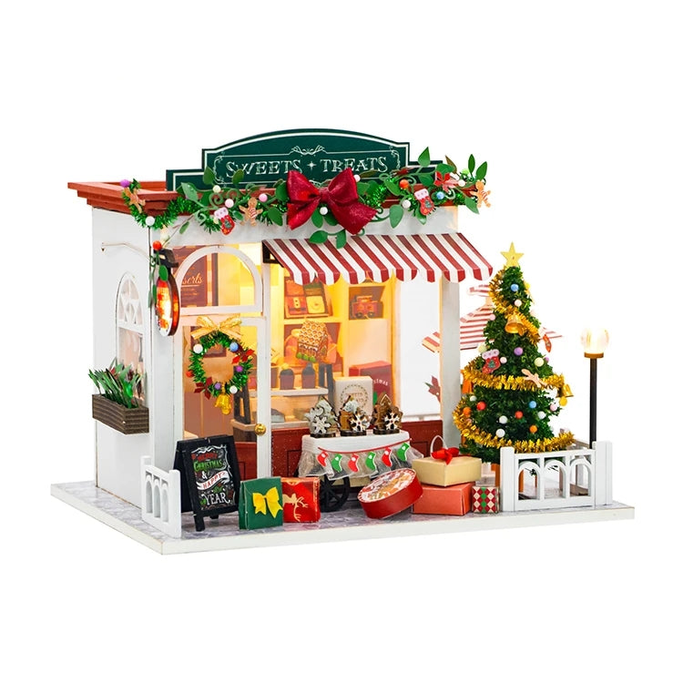 Casita Miniatura Navideña "Sweets Treats" – Kit DIY con Luces LED PC2319