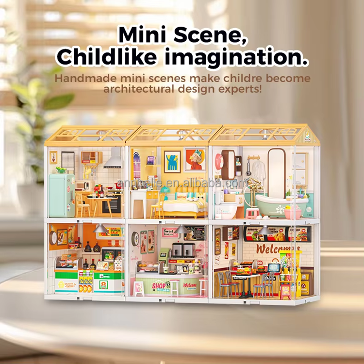 Mini Big City - Hamburguesería DIY - Rompecabezas 3D (0415)