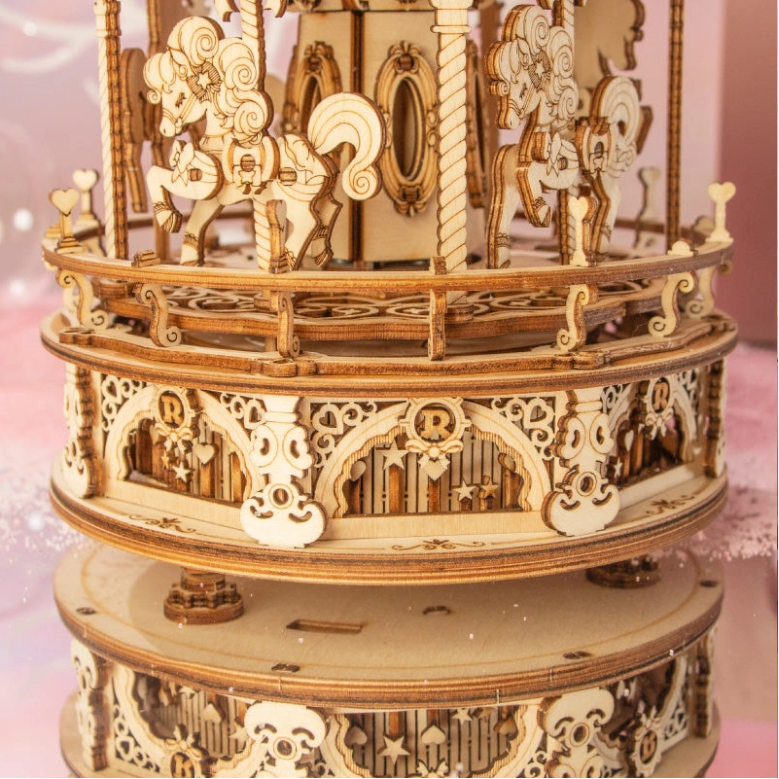 Caja Musical 3D Romantic Carousel (AMK62)