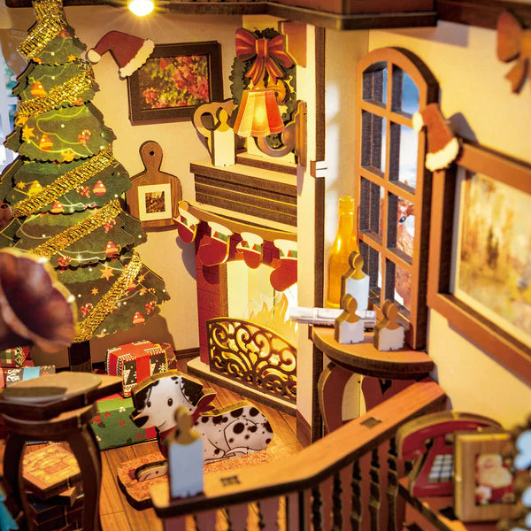 Book Nook Escena Navideña - Christmas Indoor Scene Diorama 3D DIY (Rolife)