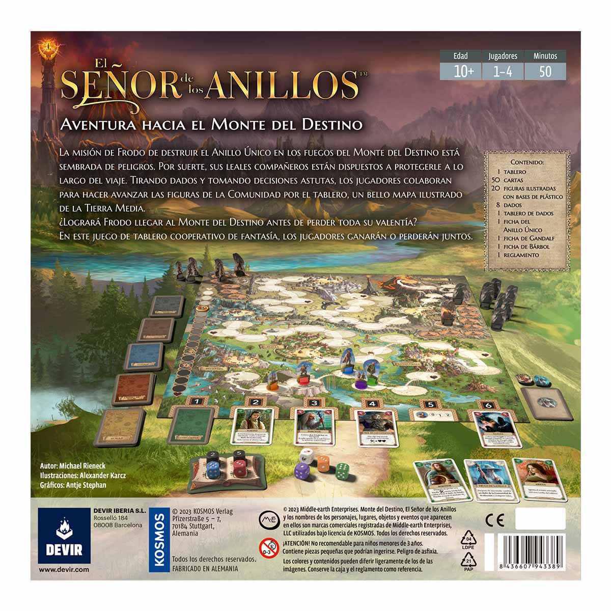 Juego de Mesa El Señor de los Anillos Aventura Hacia El Monte del Destino