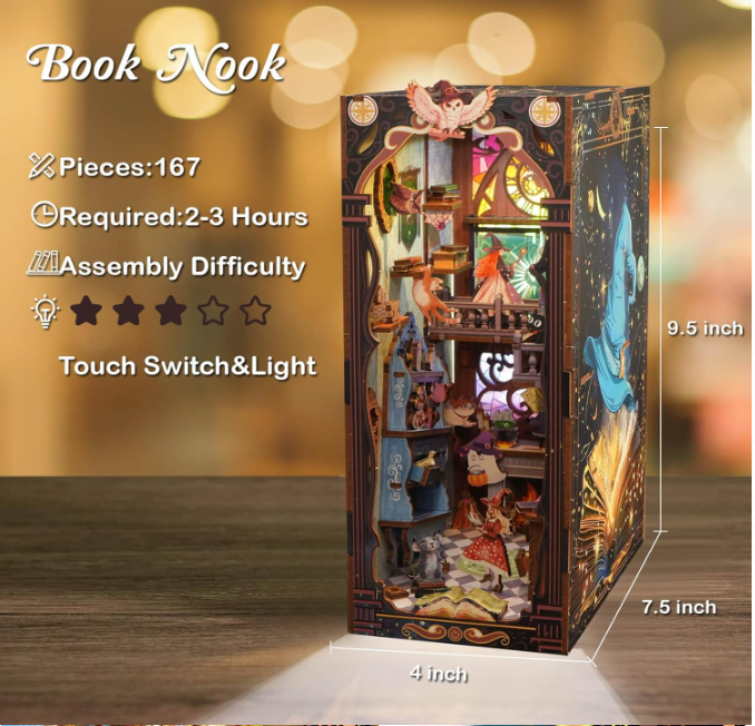 Book Nook Poder Mágico Místico - Diorama de Ritual con Luz LED (Questtoy)