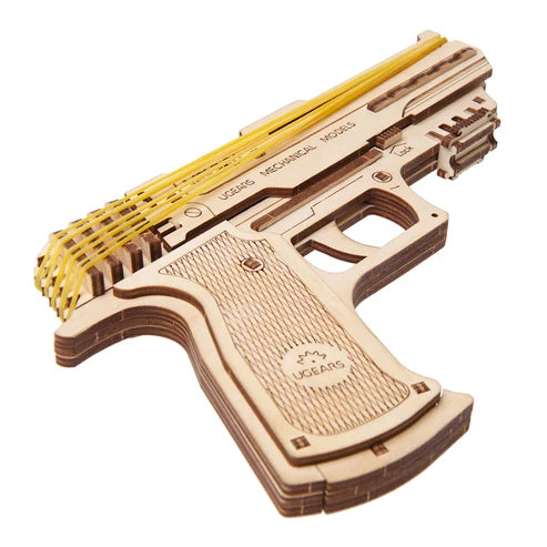 Ugears Wolf-01 | Modelo Mecánico 3D de Madera con Lanzador de Elásticos