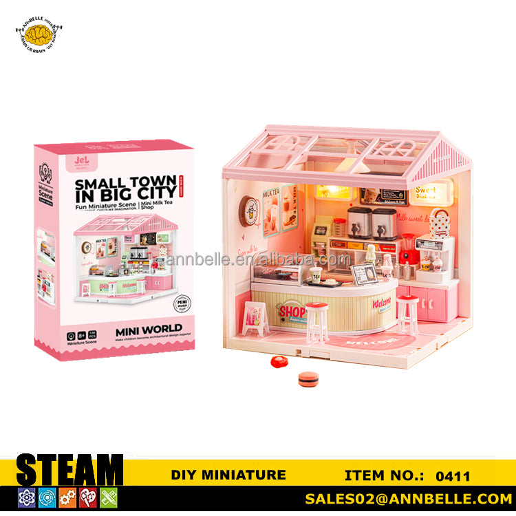 Mini Big City - Casa de Té Rosada DIY - Rompecabezas 3D (0411)