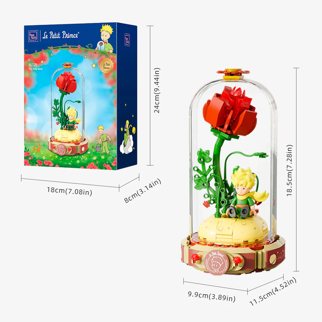 Set de Bloques La Rosa Solitaria - Le Petit Prince Decoración Cúpula (Pantasy)