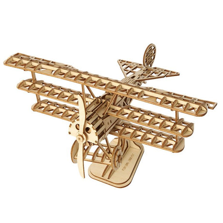 BI-PLANE - Rompecabezas 3D - Maqueta de Madera Rolife