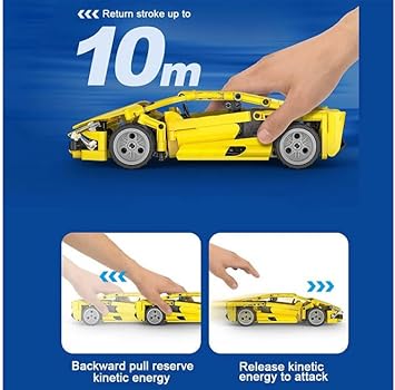 Auto Deportivo "Lightning" con Motor a Fricción - Set de Bloques (CaDA)