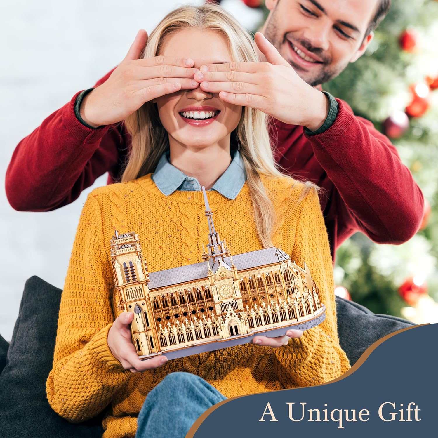 ROKR/Rowood Puzzle 3D: Catedral de Notre-Dame de París - Maqueta Arquitectónica de Madera