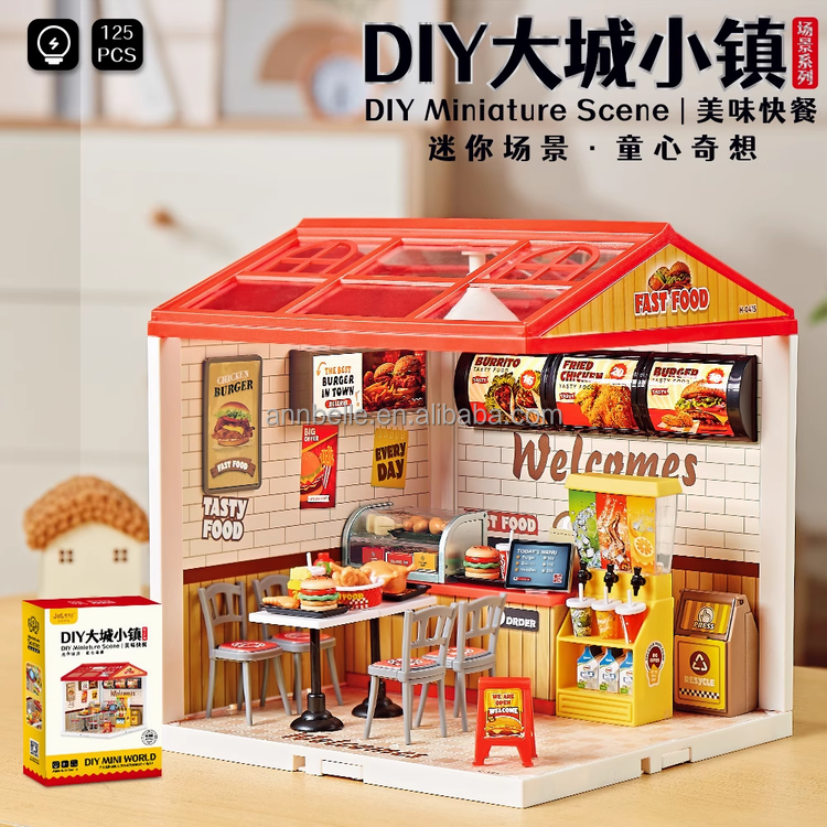 Mini Big City - Hamburguesería DIY - Rompecabezas 3D (0415)
