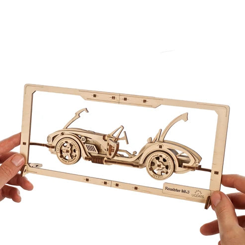 Ugears Roadster MK3 2.5D | Puzzle de Madera con Partes Móviles