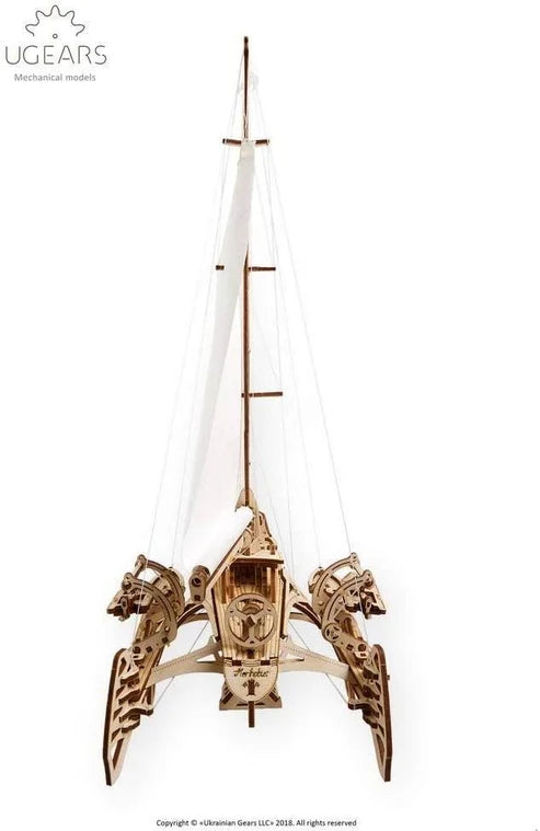 Ugears Trimarán Merihobus | Velero Mecánico 3D de Madera