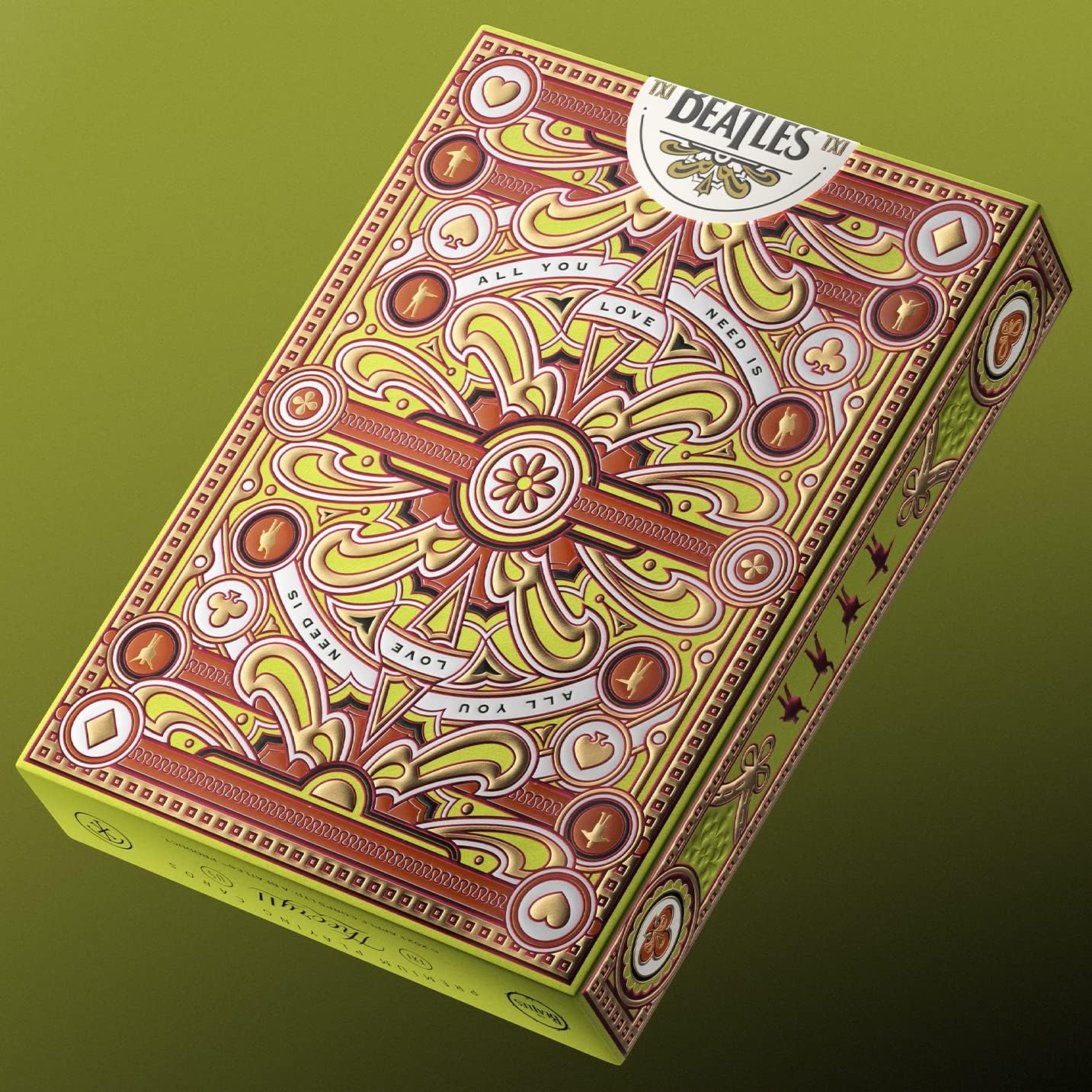 theory11 THE BEATLES - Baraja de Cartas Premium (Green Deck) - Versión Sgt. Pepper