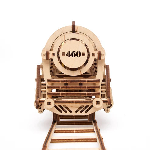Ugears Locomotora a Vapor con Ténder | Maqueta Mecánica 3D de Madera