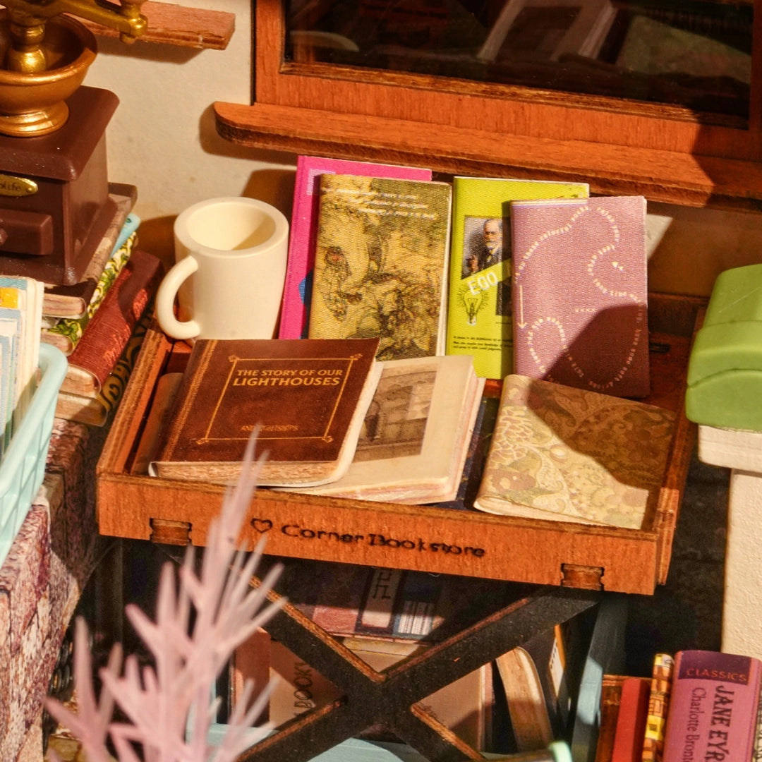 Miniatura DIY Corner Bookstore (DG164)