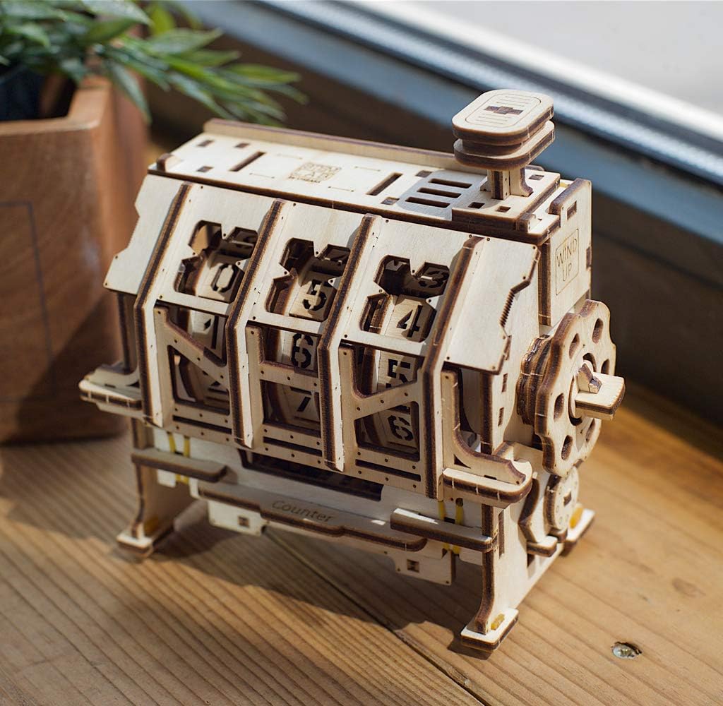 Contador Mecánico (STEM Lab) - Maqueta de Madera Educativa con App (Ugears)