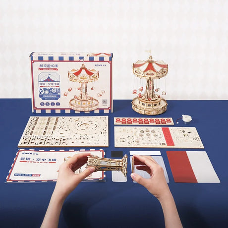 Swing Ride - Carrusel Armable -  Rompecabezas 3D de Madera - ROKR