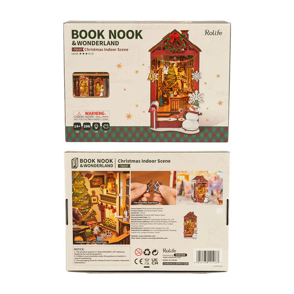 Book Nook Escena Navideña - Christmas Indoor Scene Diorama 3D DIY (Rolife)