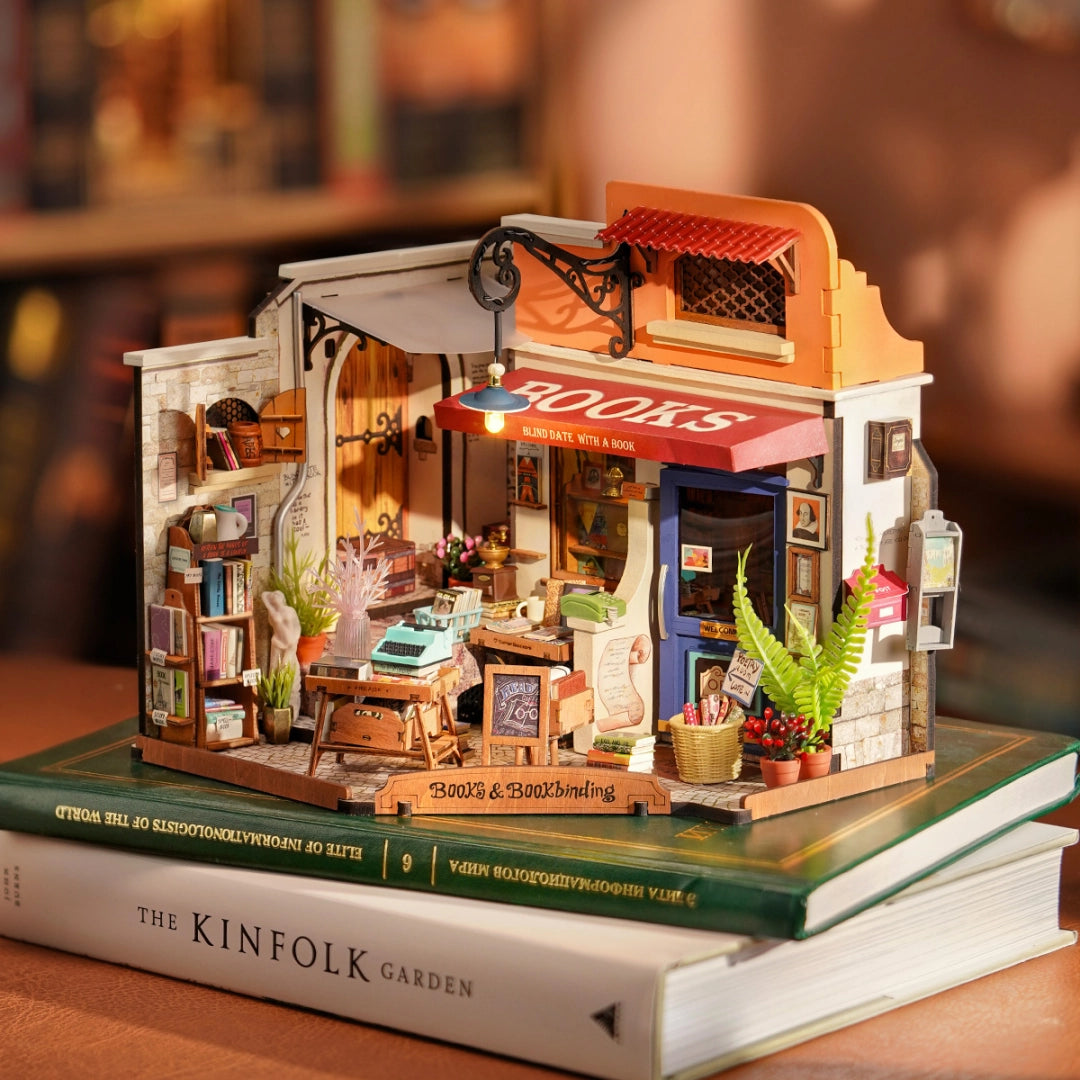 Miniatura DIY Corner Bookstore (DG164)