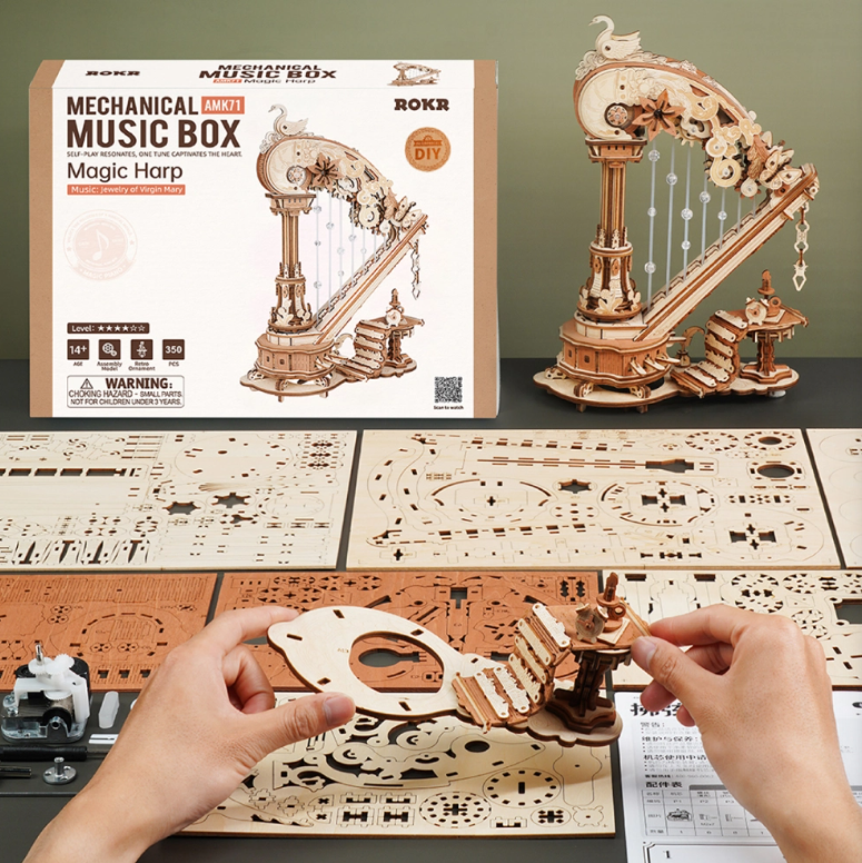 Caja Musical 3D Magic Harp (AMK71)