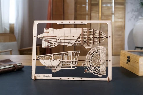 Ugears Zepelín 2.5D | Puzzle de Madera con Partes Móviles