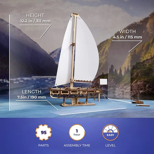 Ugears Ocean Beauty Yacht | Velero 3D de Madera
