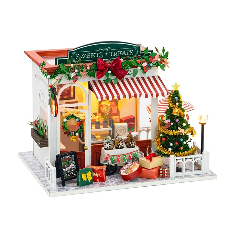 Casita Miniatura Navideña "Sweets Treats" – Kit DIY con Luces LED PC2319