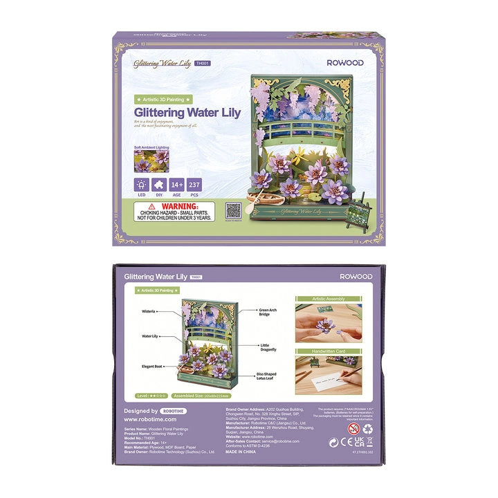 Puzzle Floral 3D Glittering Water Lily (TH001)