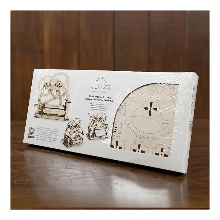 Ugears Caja Mecánica de Madera | Puzzle 3D con Apertura Mecánica