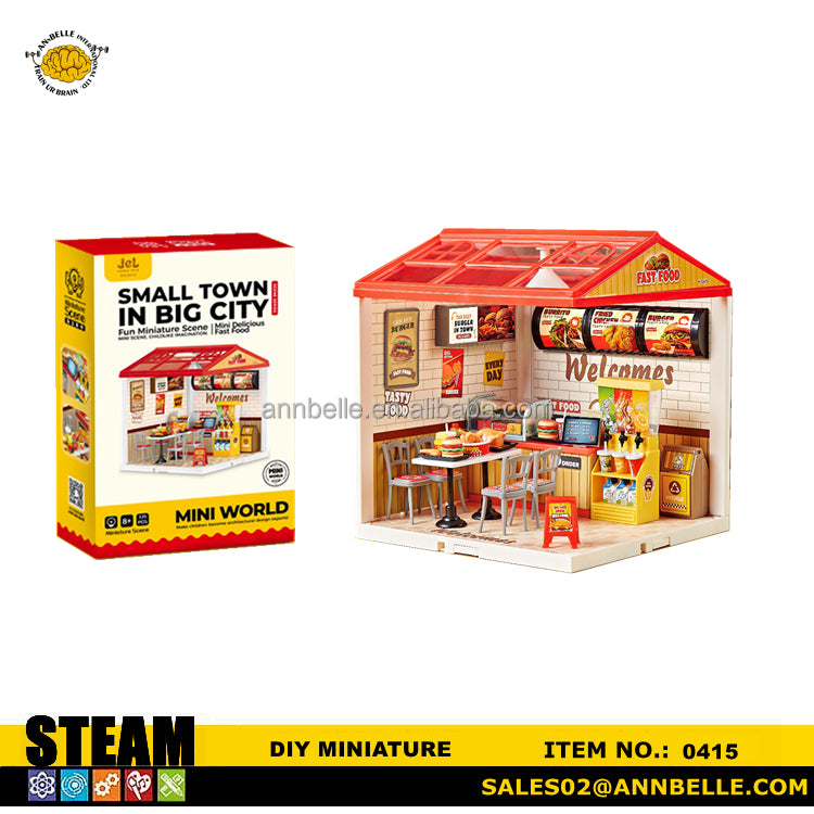 Mini Big City - Hamburguesería DIY - Rompecabezas 3D (0415)
